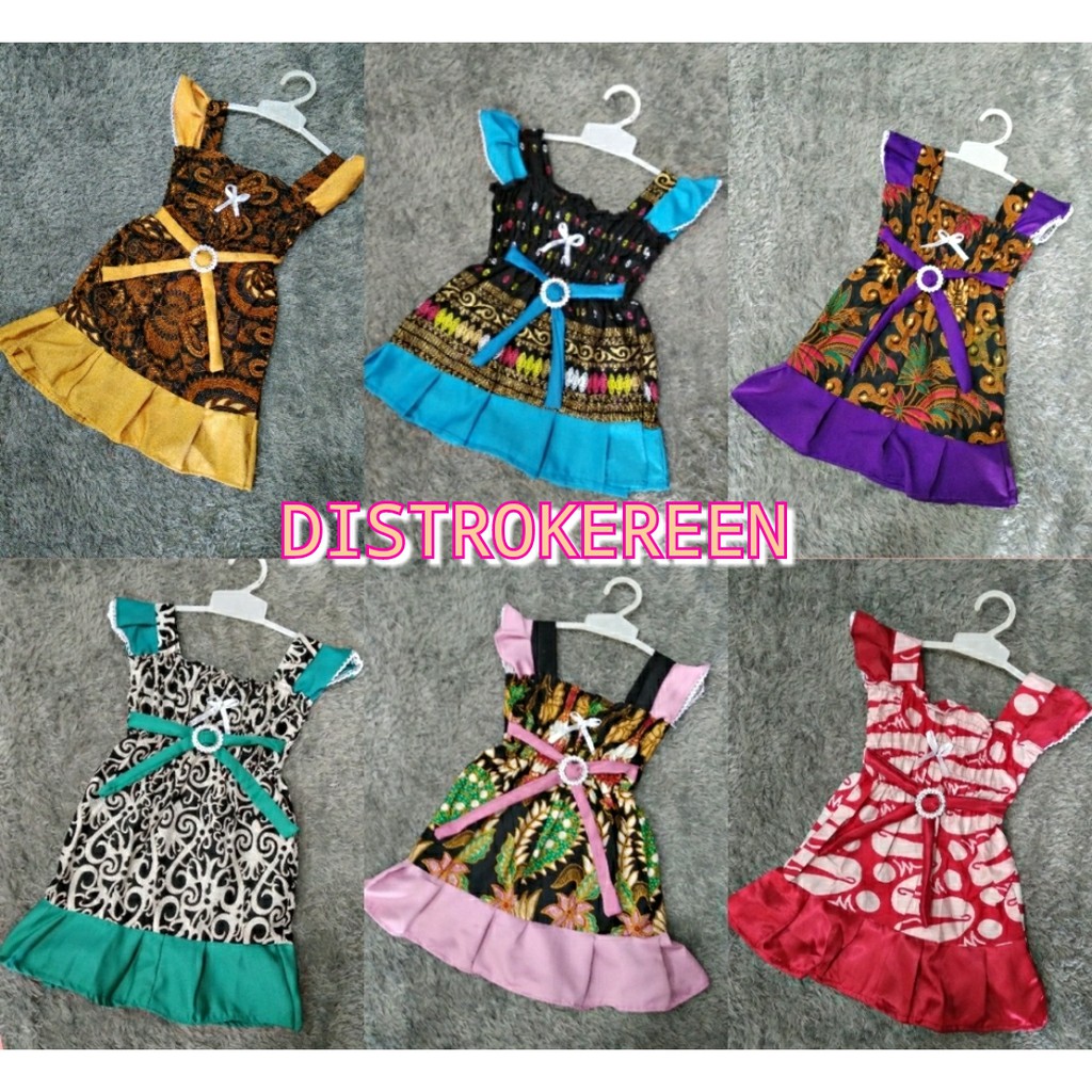 DRESS BATIK ANAK BALITA PEREMPUAN - BAJU DRESS BATIK - BATIK ANAK PEREMPUAN