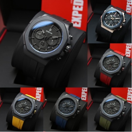 Original Jam tangan pria Expedition E6816/E 6816 Tali rubber