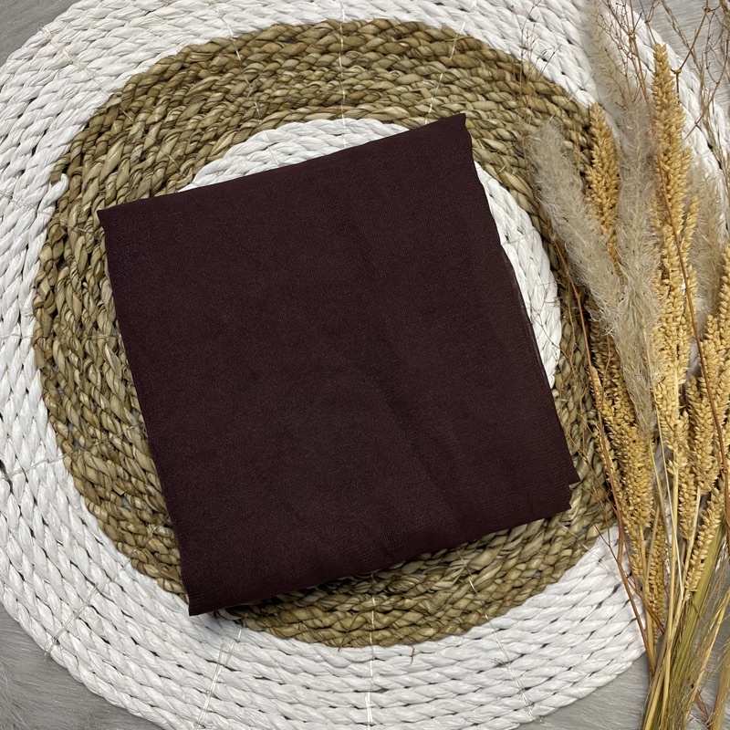 Daily Hijab Bella Square / Jilbab Kerudung segiempat 4-Bella POLOS COFFEE