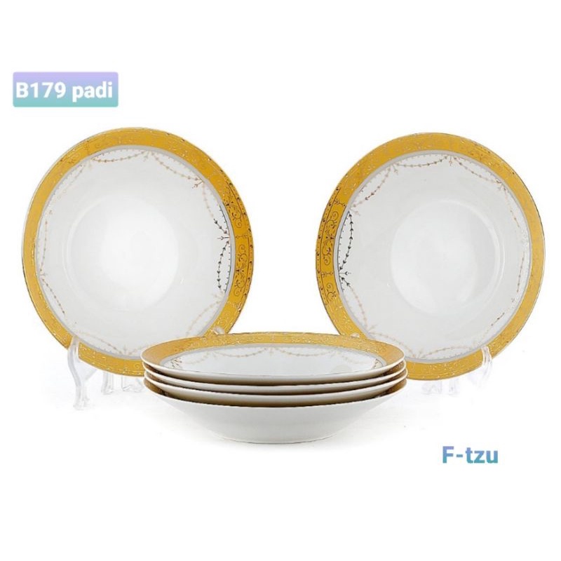 Piring makan 9 inch B179 Motif padi merek Vicenza