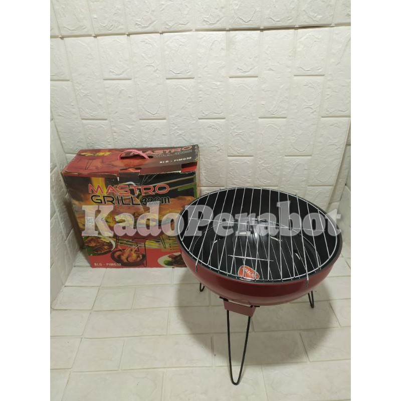 Mastro grill 32 cm - bbq grill standing - alat panggang dengan kaki