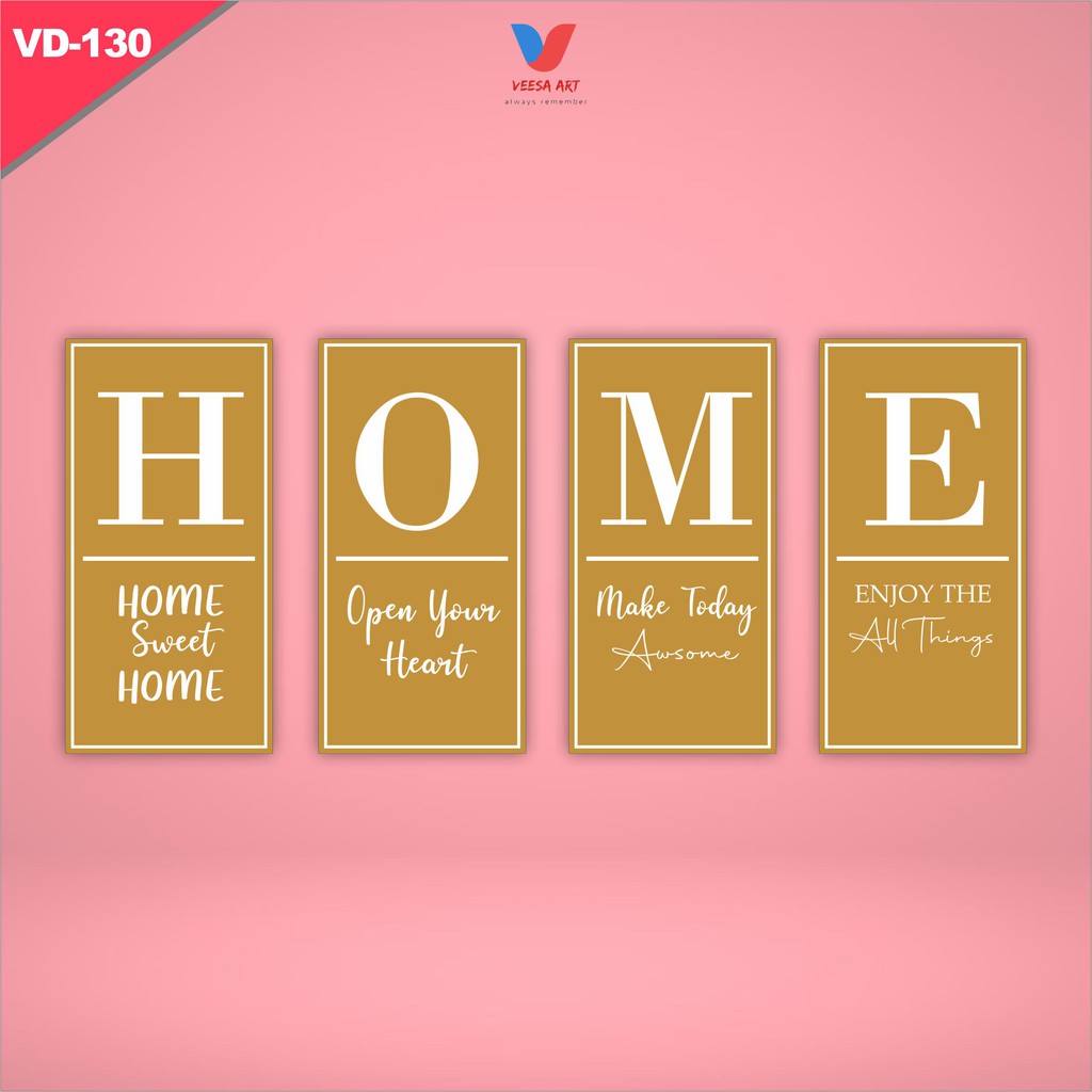 Hiasan Dinding Walldecor Untuk Dekorasi Rumah Ruangan Pajangan Kamar Keluarga Tamu - HOME Sweet Home
