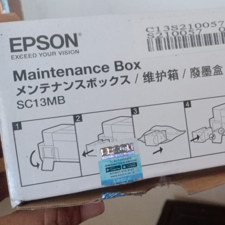 C13S210057 MAINTENANCE BOX EPSON SC13MB T3130 T5130 T3150 T3170 T5170 100% ORIGINAL