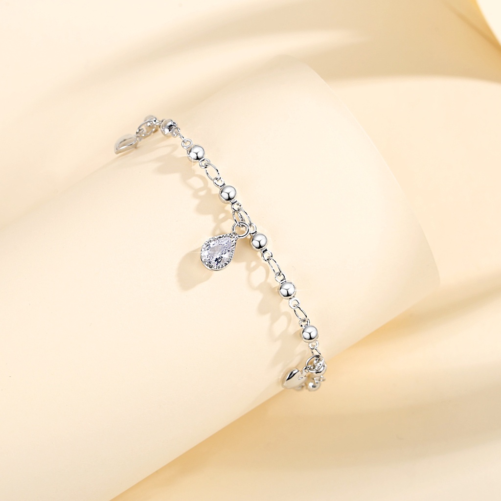 Y568 [COD✔]Gelang Wanita Hati Titanium Anti Karat Gelang Fashion Murah Perempuan Dan Wanita
