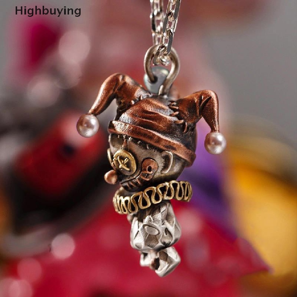 Hbid Kalung Rantai Liontin Boneka Badut Retro Warna Silver Untuk Pria