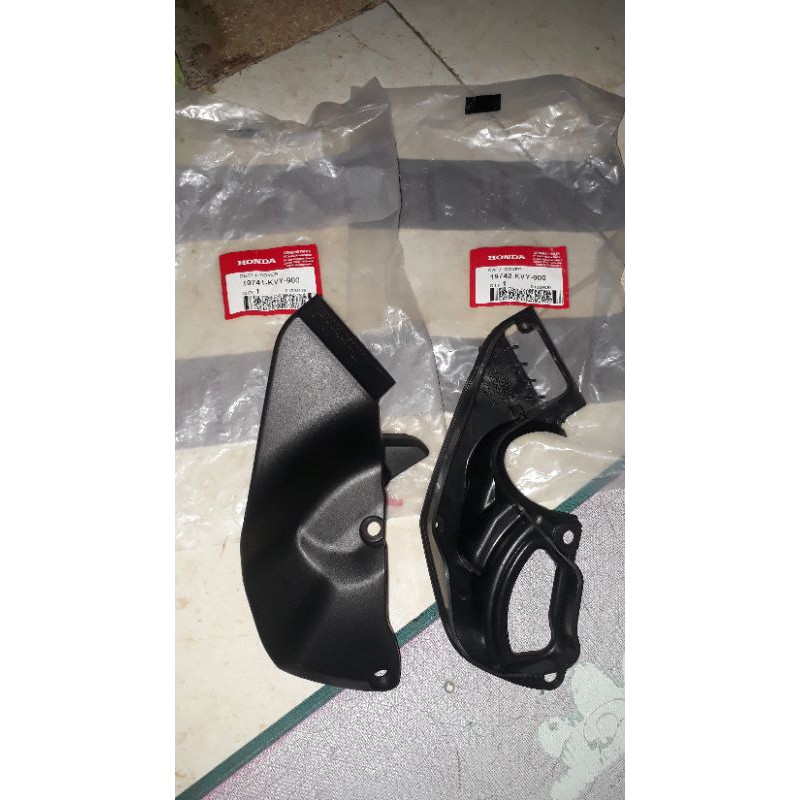 Cover tutup CVT luar dan dalam DUCT L & CAP L BEAT,SCOOPY KARBU ORI AHM