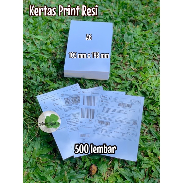 

Kertas Print Resi Online A6 105mm x 148 mm 70 grm 500 lembar