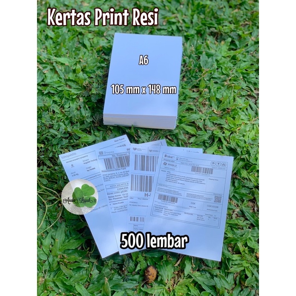 Kertas Print Resi Online A6 105mm x 148 mm 70 grm 500 lembar