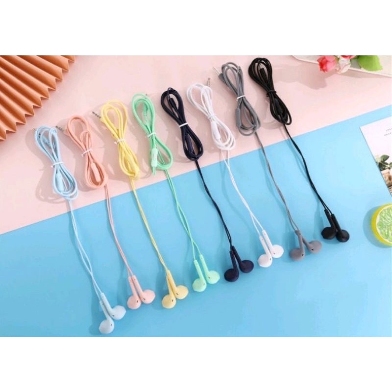 HEADSET LUCU WARNA WARNI - EARPHONE - HANDSFREE
