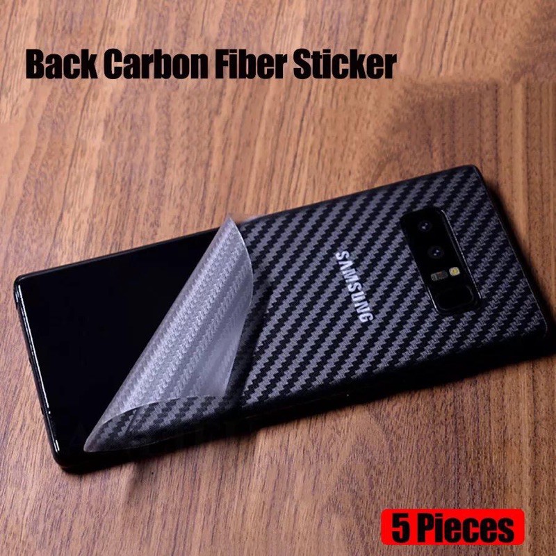 SAMSUNG NOTE 3 / NOTE 4 / NOTE 5 / NOTE 7 / NOTE FE Garskin Sticker Carbon Back Transparan