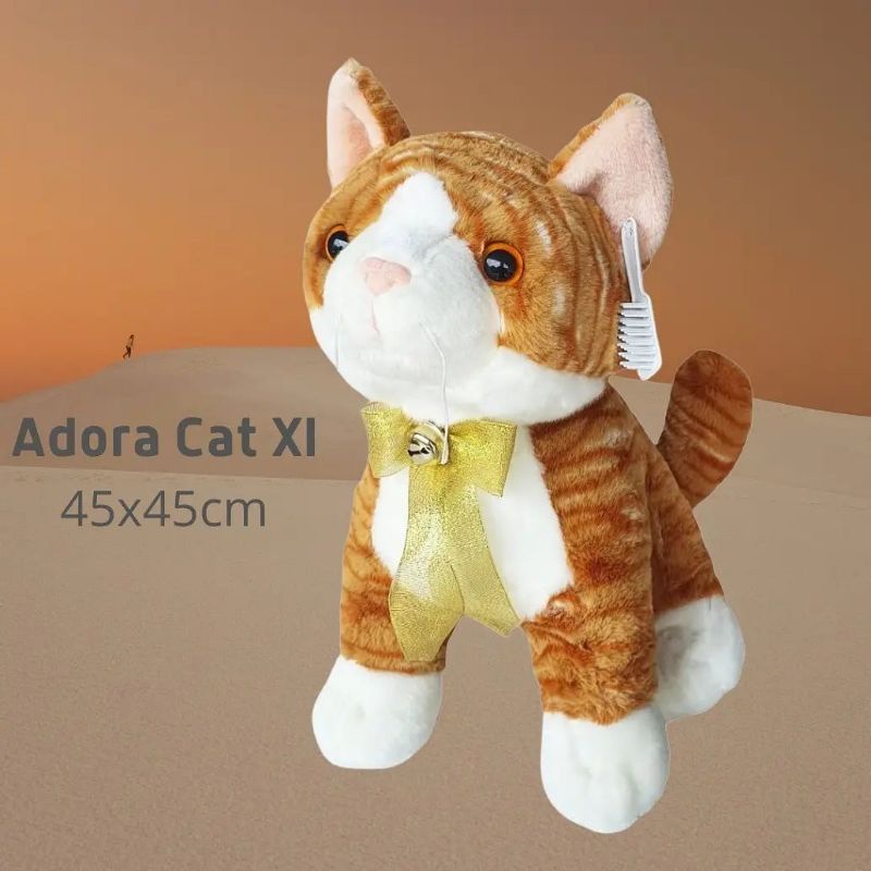 BONEKA KUCING ADORA CAT XL BELL SISIR 45X45 CM