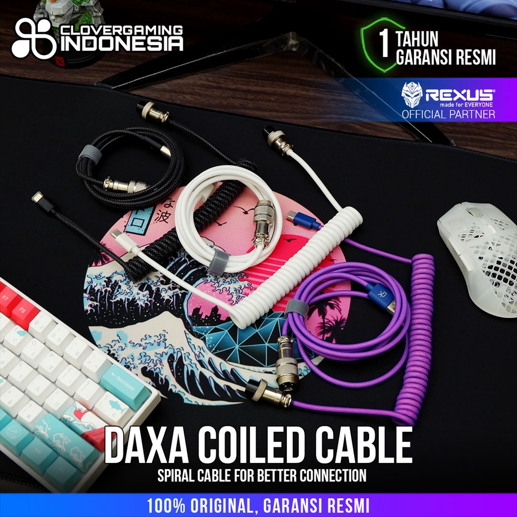 Rexus Daxa Coiled Cable Type C - for Mechanical Keyboard