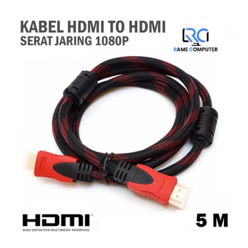 Kabel HDMI 5M Jaring / HDMI 5M / HDMI 5 Meter / Cable HDMI Serat