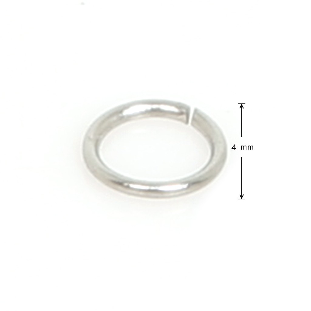 200pcs / Lot 4 / 5 / 6 / 7 / 8 / 9 / 10mm Cincin Melingkar Bahan Stainless Steel Untuk Membuat Perhiasan Diy