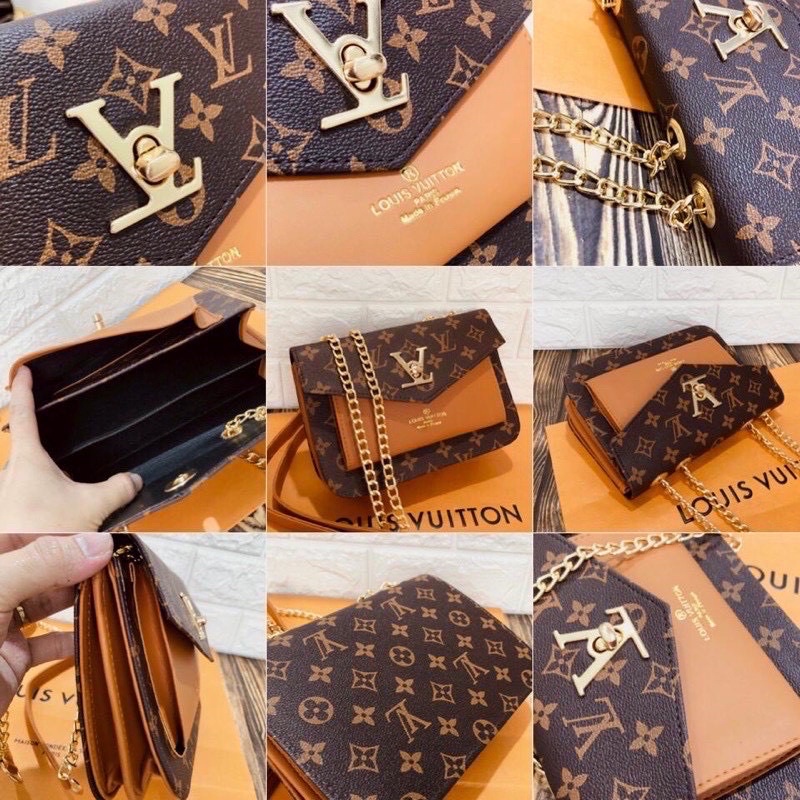 Tas Slempang Wanita Tas Slempang Rantai Gold elegan