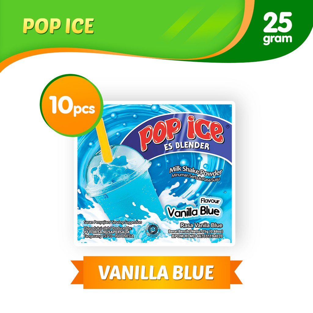 

Pop Ice Vanilla Blue 25gr isi 10 per Renceng