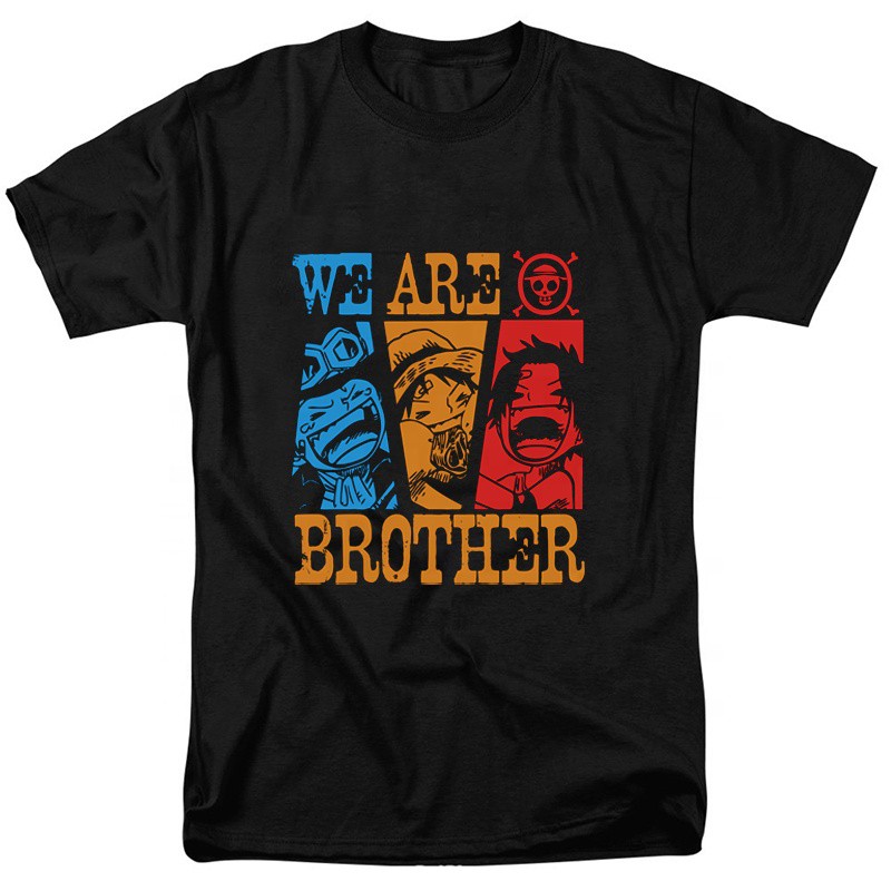 Tshirt Onepiece Luffy Sabo Ace we are Brothers