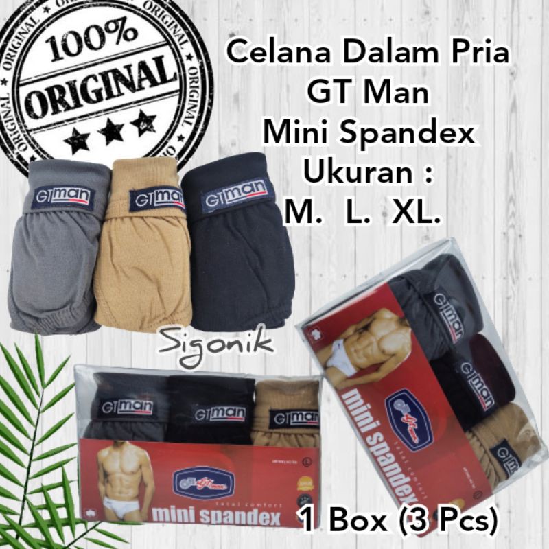 CD Celana Dalam Pria Dewasa GT Man Mini Spandex M L XL Original