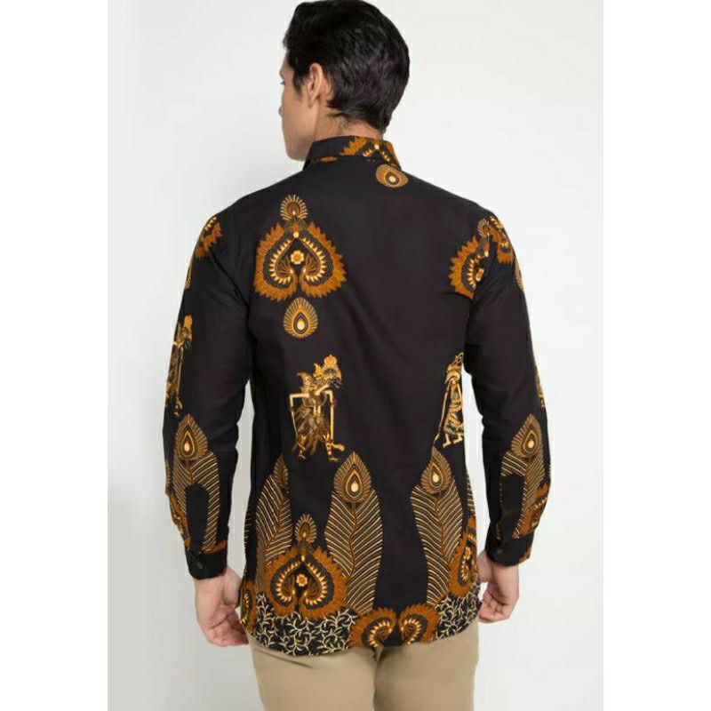 BATIK PRIA SIZE M L XL XXL  BSWART BatiK HRB026 Kenongo Hem Panjang Padi