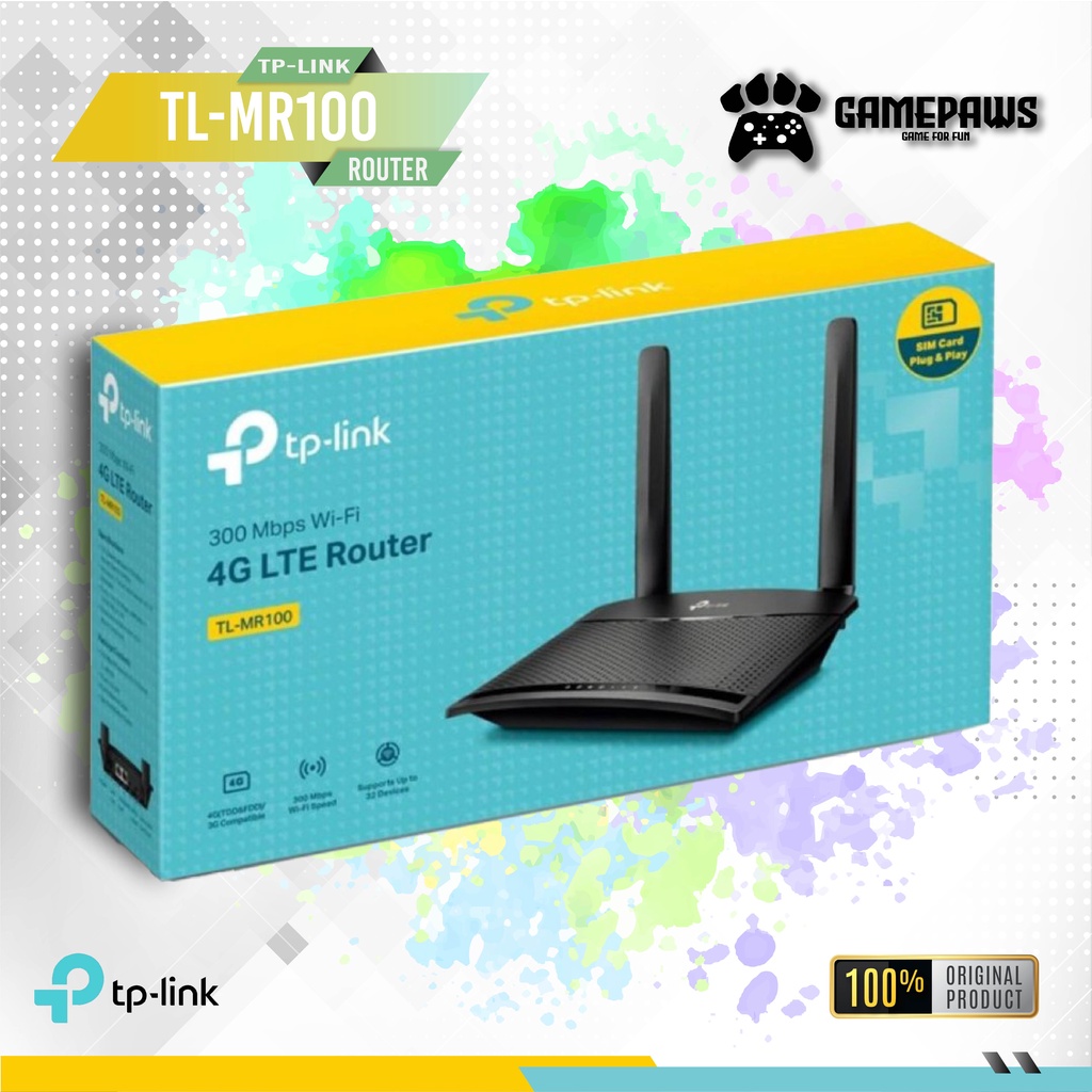 TP-LINK TL-MR100 300Mbps 4G LTE SIM Card Slot Router