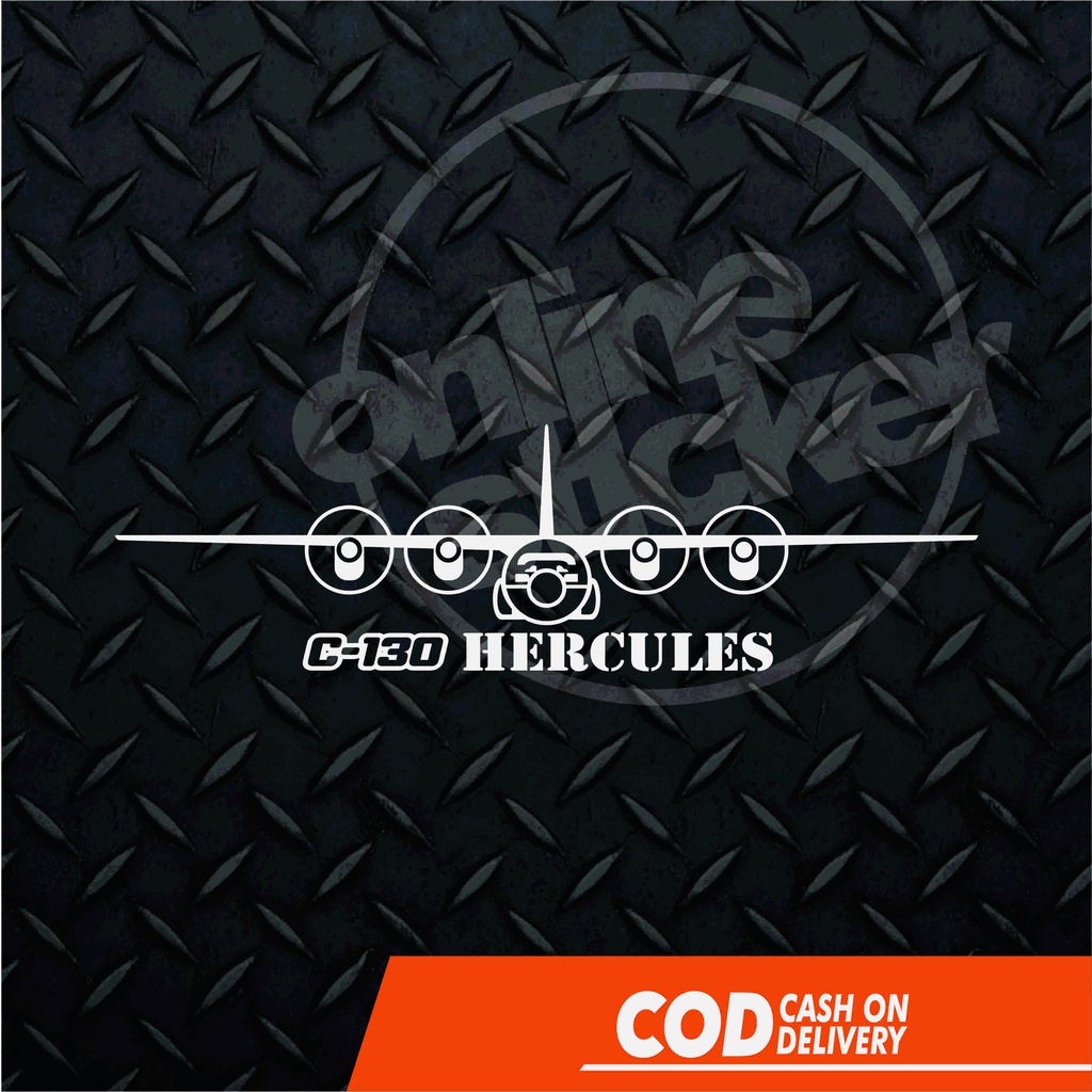 Sticker Pesawat Hercules | cutting menyala