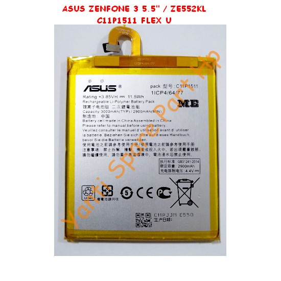 Baterai Asus Zenfone 3 5.5 ZE552KL C11P1511 FLEX U Orignal New