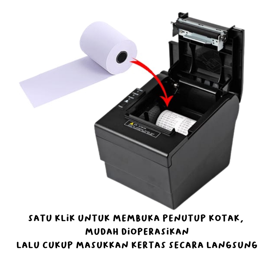 PRINTER THERMAL CETAK STRUK 80MM Z80C HITAM