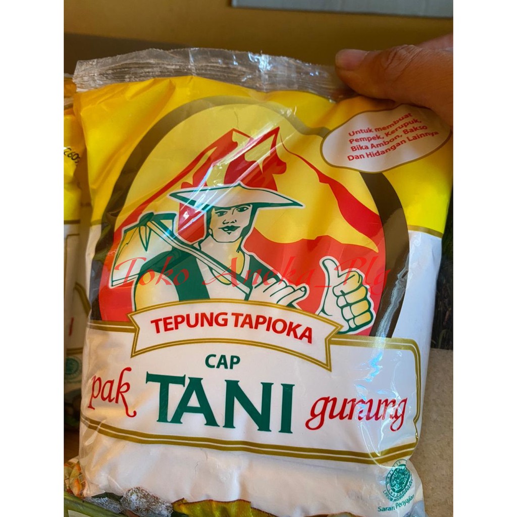 

Promo Tepung Tapioka Cap Pak Tani gunung 1/2 kg