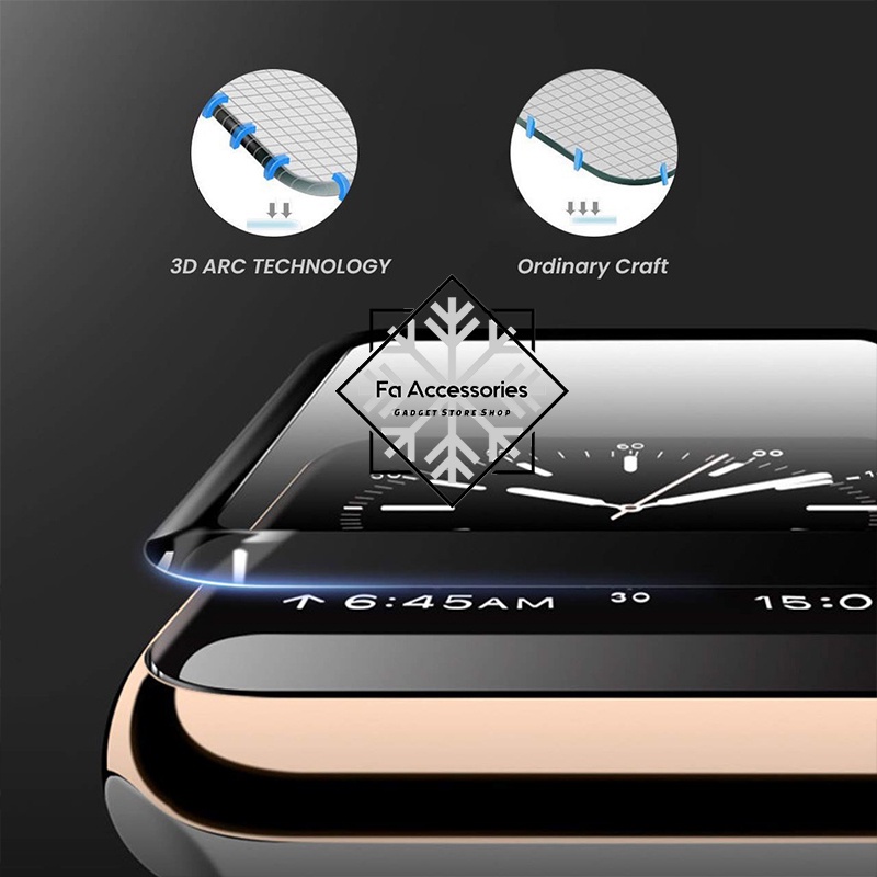 FA Tempered Glass 3D i Watch ULTRA 38mm 40mm 42mm 44mm 49mm iwatch for series se 1 2 3 4 5 6 pelindung layar jam tangan