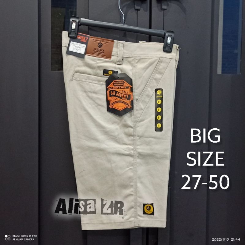 SIZE JUMBO 27-50 CELANA PENDEK CHINO BAHAN KATUN HALUS DAN LEMBUT