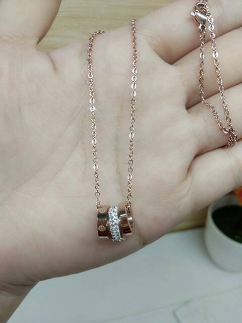 KALUNG TITANIUM WANITA / KALUNG CATIE* TITANIUM / KALUNG ASLI TITANIUM STAINLES STEEL