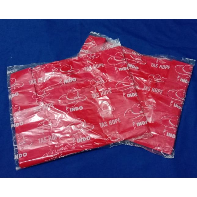 BARANG MURAH!!!!!! Kantong Plastik Kresek INDO Ekonomis Uk 28 ( Besar ) Warna Merah