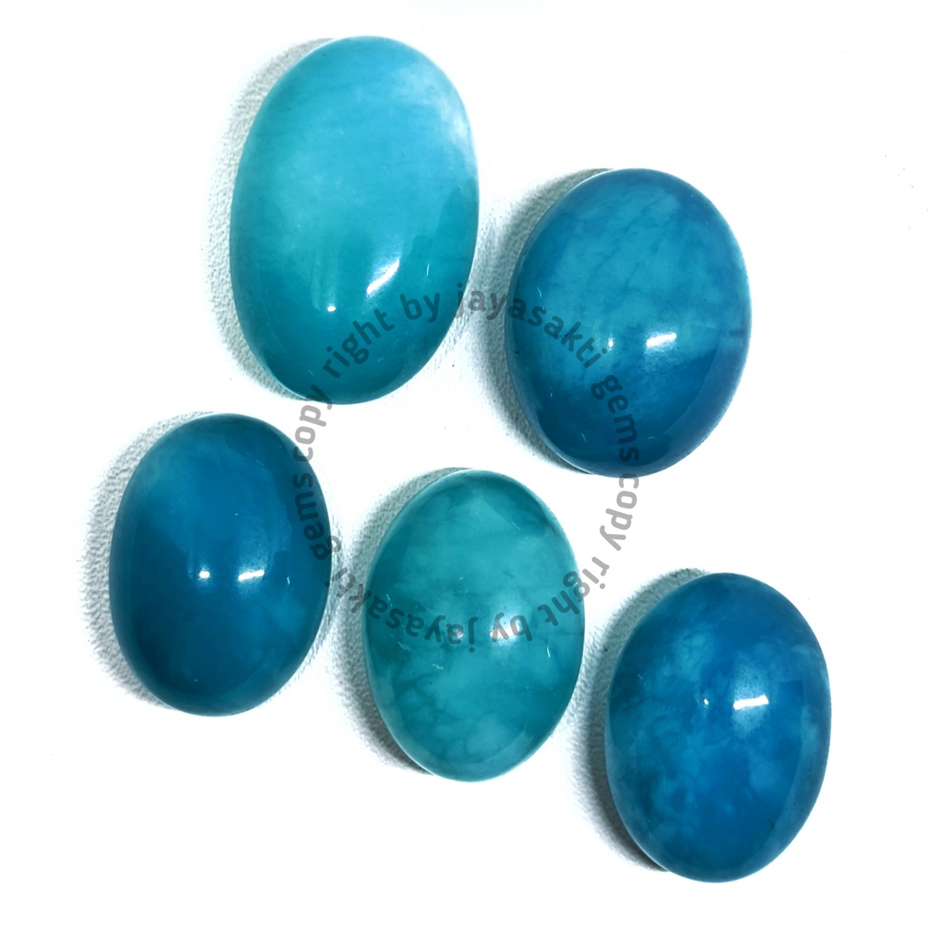 Natural Batu Akik Giok Blue Agate