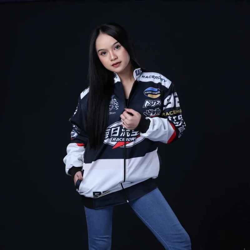 VARSITY JACKET NASCAR CHASE AUTHENTIC- JAKET MOTOR - JAKET SUNMORI - JAKET RACING PRIA WANITA  SIZE L XL XXL