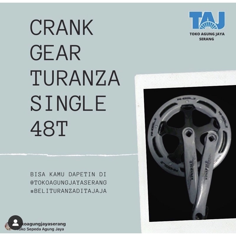 CRANK GEAR TURANZA Single 48T