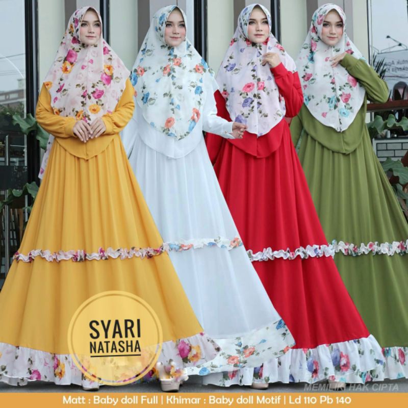 Big Sale Gamis Syari  Natasha/ Gamis Pesta