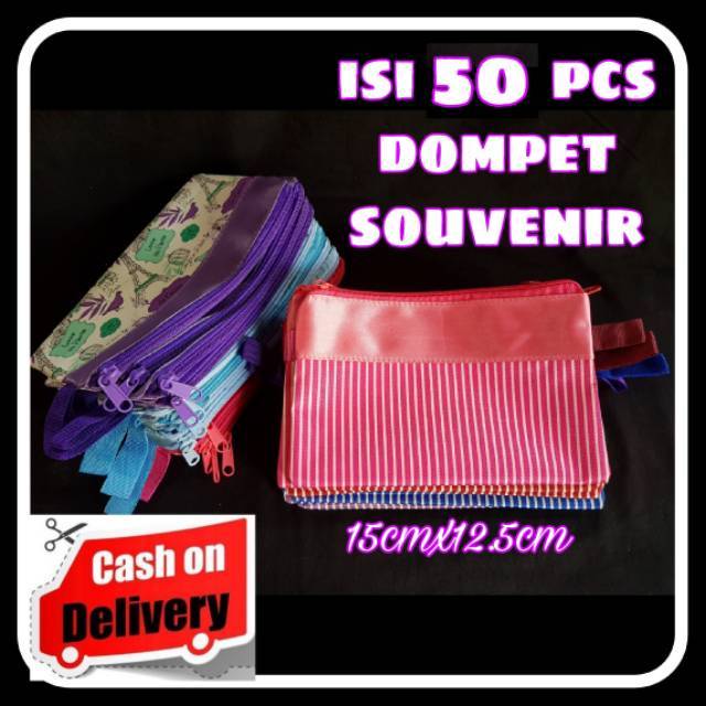 DOMPET SOUVENIR PERNIKAHAN MOTIF KECIL ISI 50