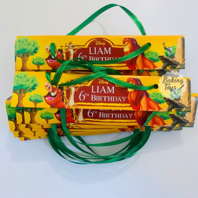 

Lion King Goodie Bag Label / Kemasan Snack / Hampers / Kantong Snack Plastik Ulang Tahun