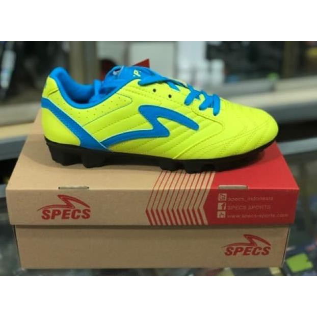 Baru! Sepatu Sepak Bola Specs Brave Fg Blue Lime Black