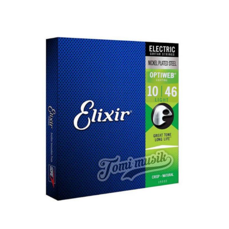 senar gitar elektrik elixir optiweb nickel plated steel strings