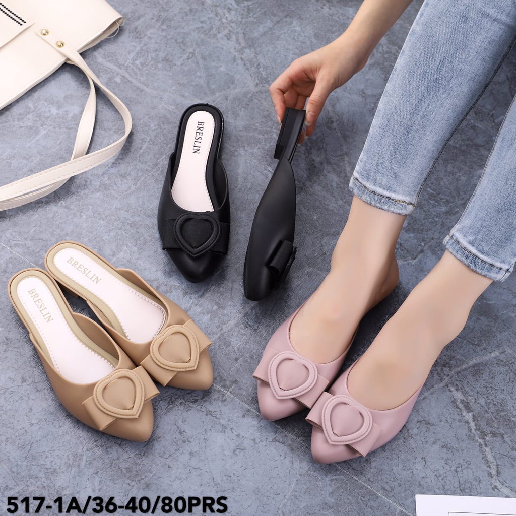 Sandal Selop Wanita Import Jelly Breslin Love WNL 517-1