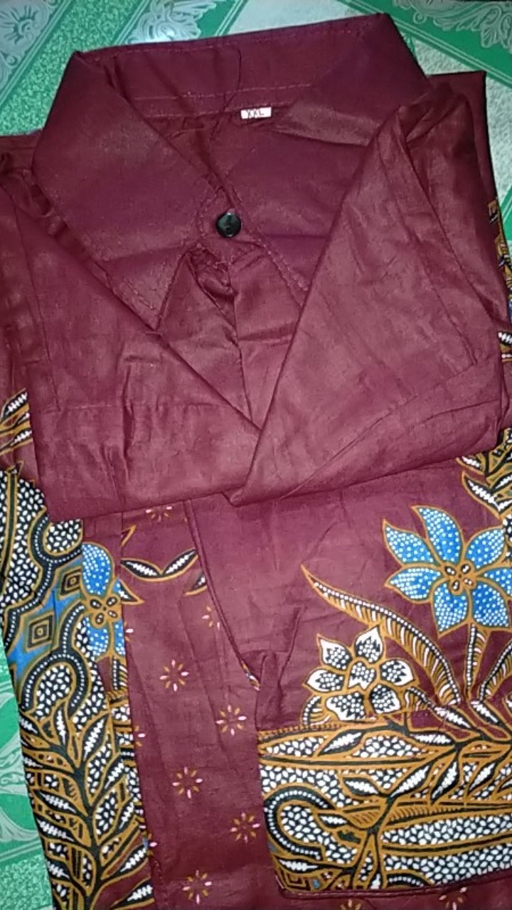 Ramabatik - (cod) Batik Couple Tunik Jelita Zipper Depan Terlaris M L Xl Xxl Jumbo