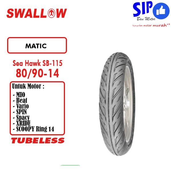 Ban swallow Sea Hawk SB-115 Tubeless 80/90 Ring 14