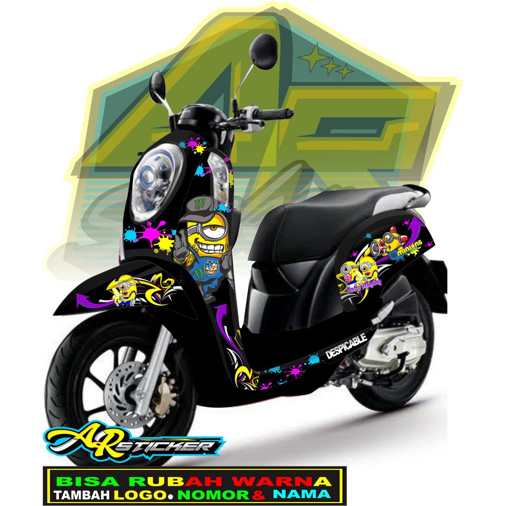 Decal scoopy Decal Scoopy full body Full Blok Decal Scopy Dekal Stiker Fi 2015 2016 2017 MINION