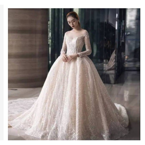 Gaun pengantin -baju pengantin import -wedding dress - baju pengantin lengan panjang hijab muslimah