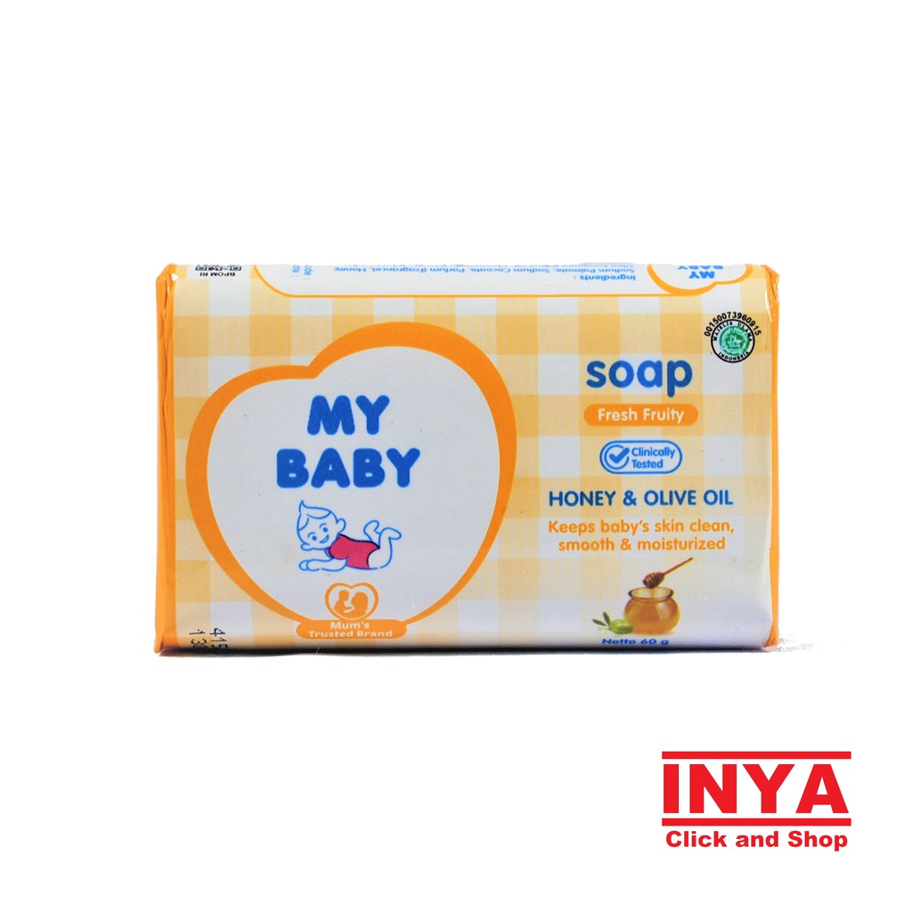 MY BABY SOAP FRESH FRUITY, HONEY AND OLIVE OIL 60gr - Sabun Bayi