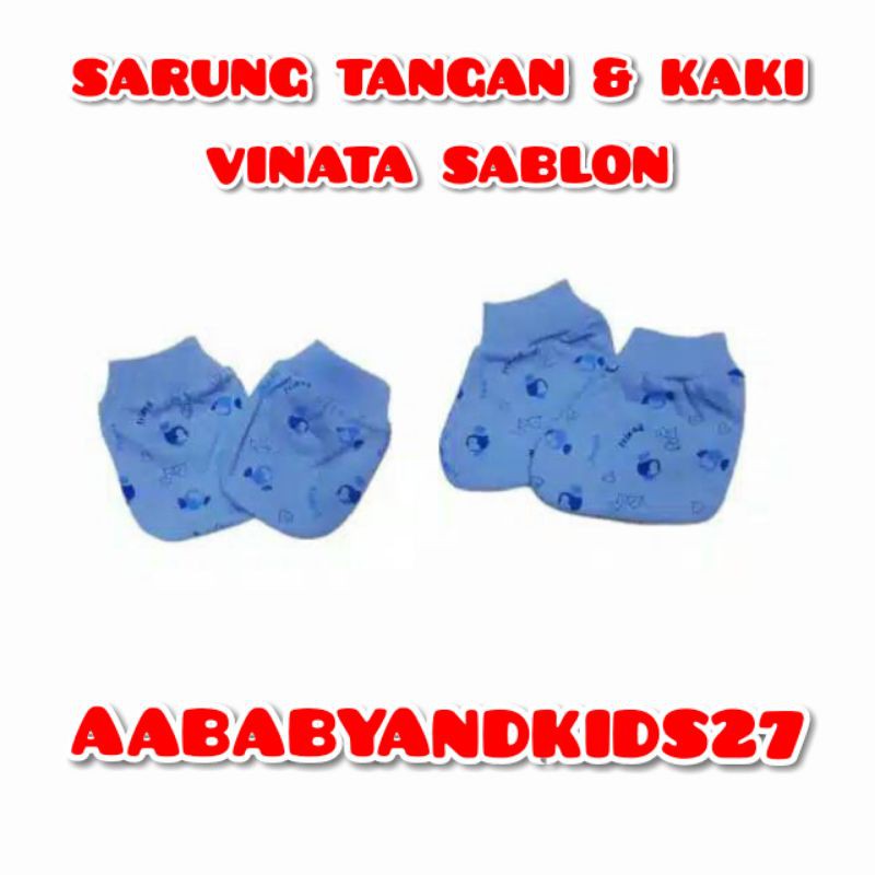 SARUNG TANGAN DAN KAKI BAYI VINATA SABLON-SARUNG TANGAN KAKI BAYI VINATA SABLON-SARUNG TANGAN BAYI