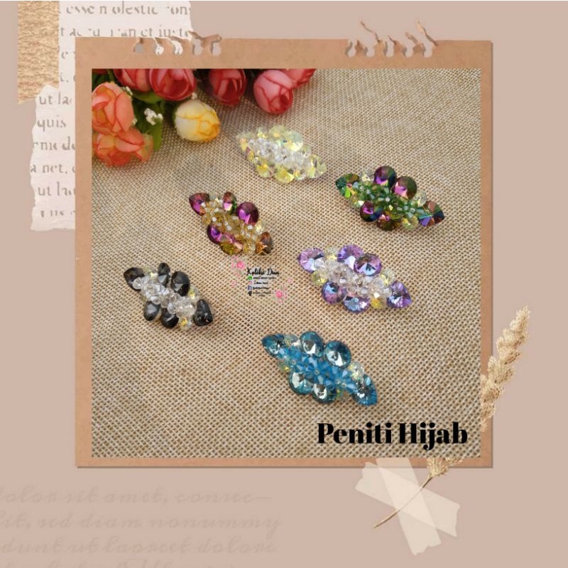 Peniti Hijab Swarovski // Peniti Hijab // Peniti Cipir