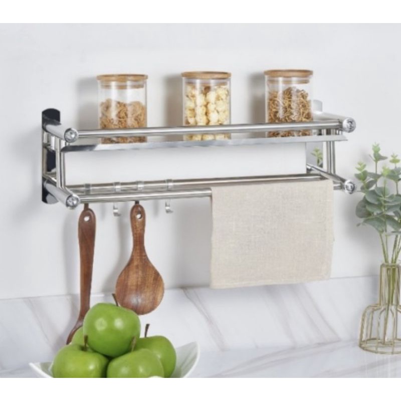 Rak dapur serba guna stainless / Rak dapur dinding stainless stell