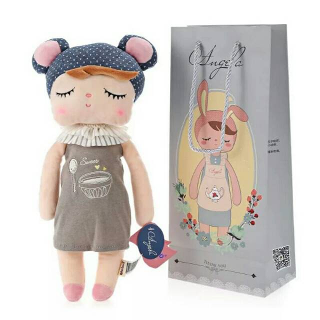 MOMBABY1 Boneka Metoo Angela Baby Teko Sepeda dan Puding atau Kado Mainan Anak Perempuan Boneka Angela Baby